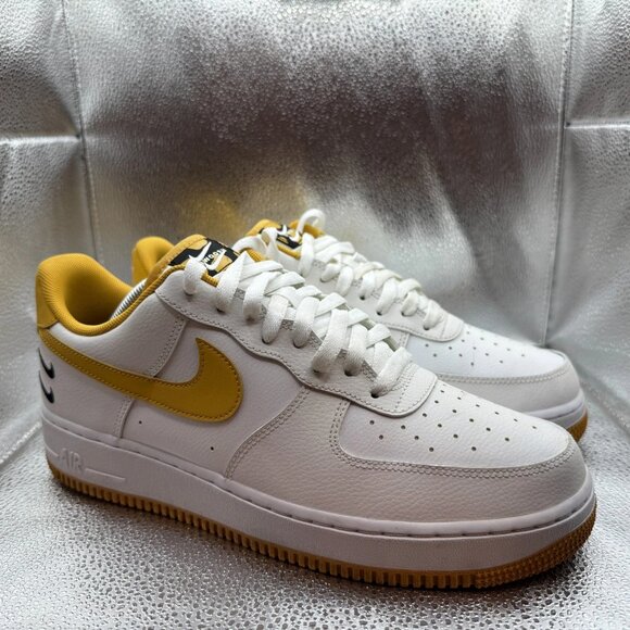 Size 10 Nike Air Force White Light Ginger Low Top‎ Mens Double Swoosh CT2300-100
